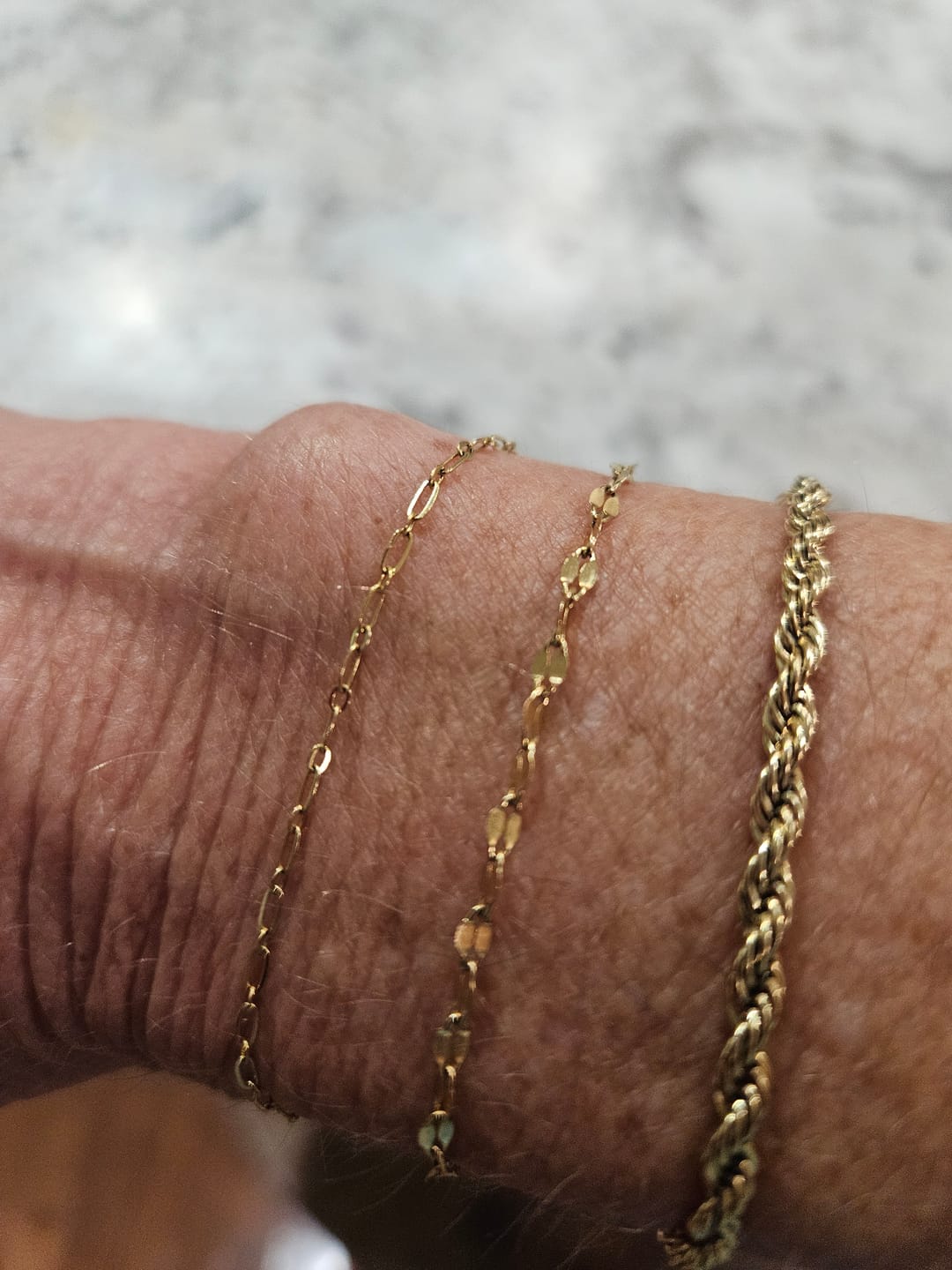 Customer photo review of Single Dainty Bracelet