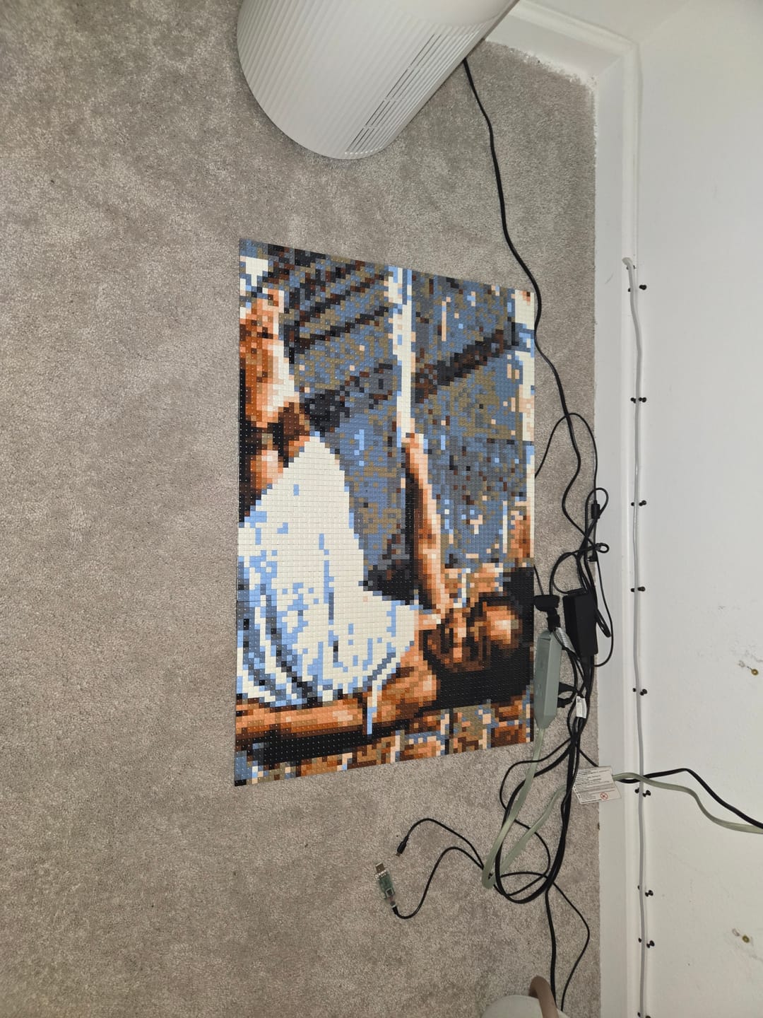 Customer photo review of Custom Bricked Mosaic Portrait 20x30"