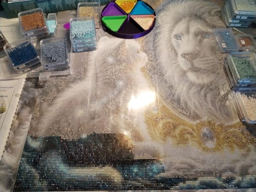 Customer photo review of 5D Diamond Painting – Spiegelbild der Stärke