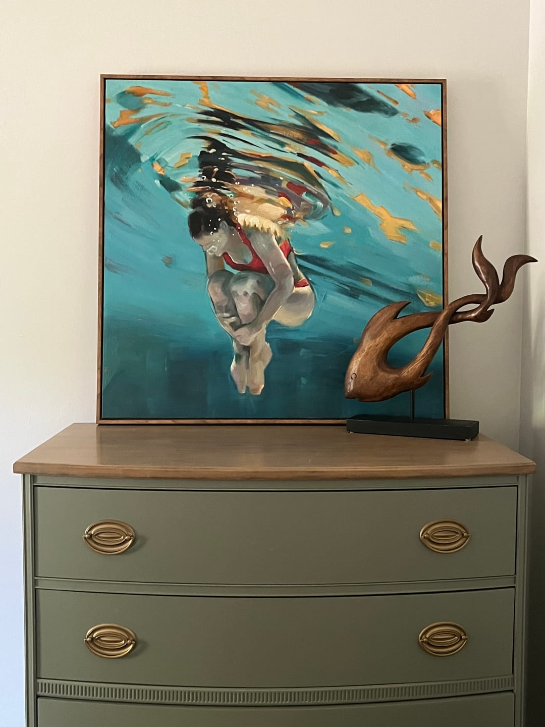 Customer photo review of Figurative Underwater Swim Art | Vibrant Leisure Vibe