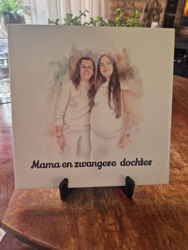 Customer photo review of Droomwassing Aquarel Tegel - Upload je eigen foto