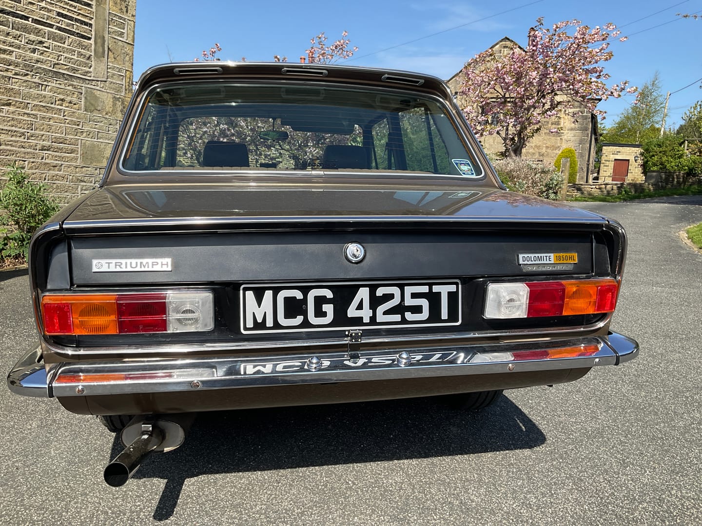 Customer photo review of Classic Oblong Metal Pressed Number Plate - 520mm x 111mm