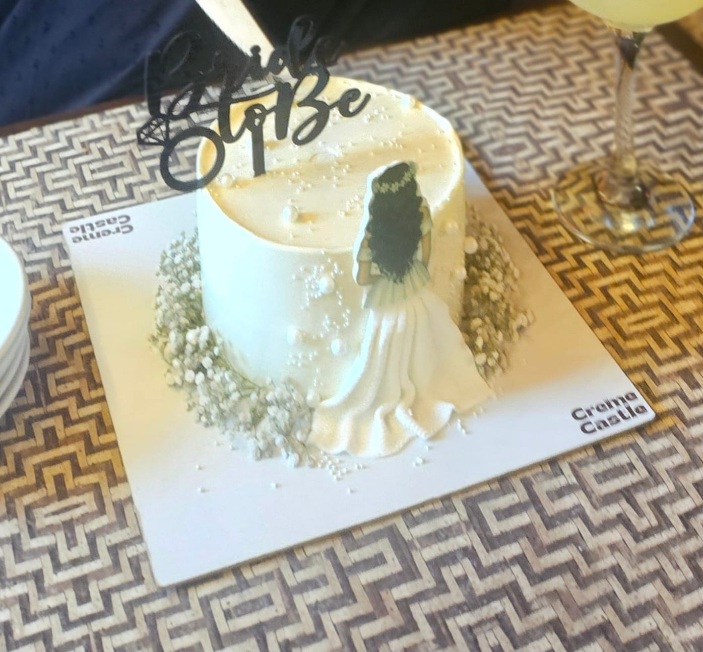 Customer photo review of Blossom Bride to Be Cake