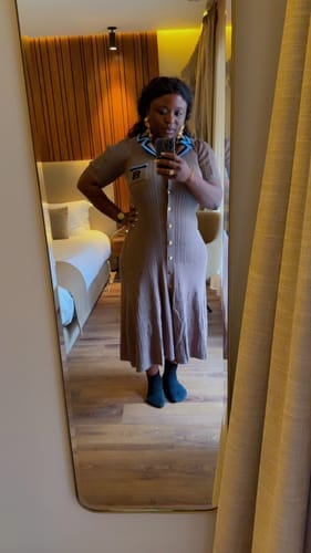 Customer photo review of Sandro logo dress