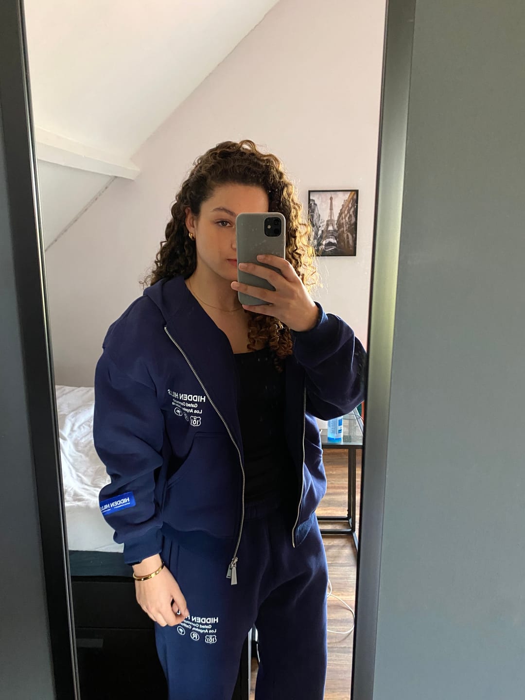 Customer photo review of LABEL STRAIGHT LEG SWEATPANTS NAVY