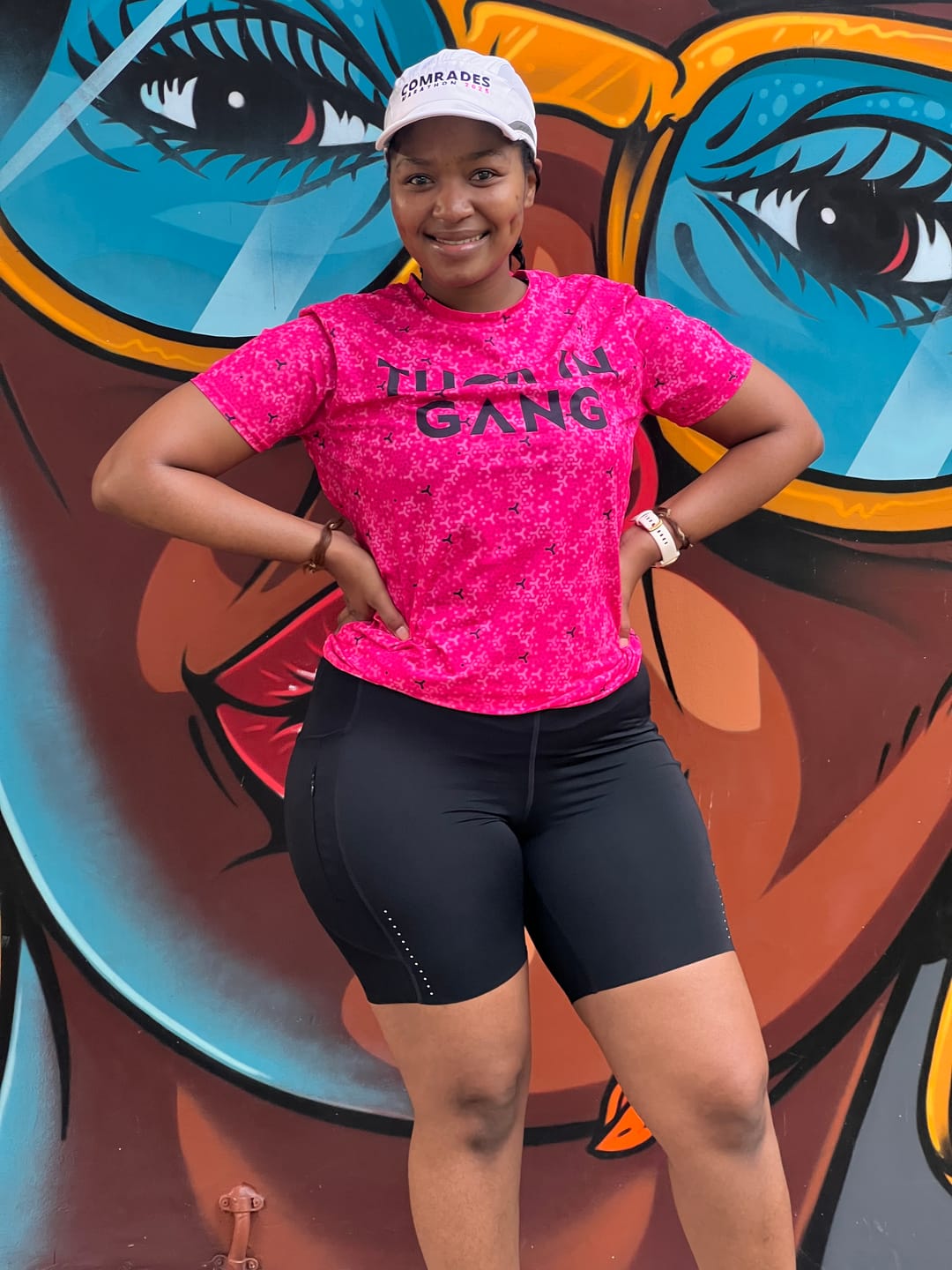 Customer photo review of 8-Inch High-Waist Running Shorts with Zip Pocket