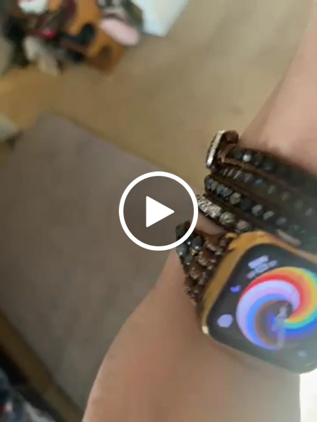 Customer video review of Golden Serenity Gem Braided Apple Watch Strap