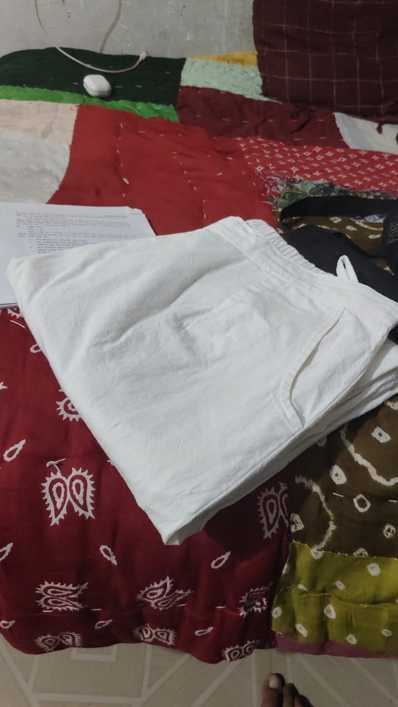 Customer photo review of Men White Cotton Pant