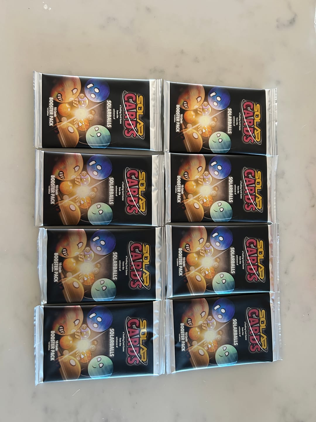 Customer photo review of SolarCards Booster Packs: 3 & 5 Pack Bundle