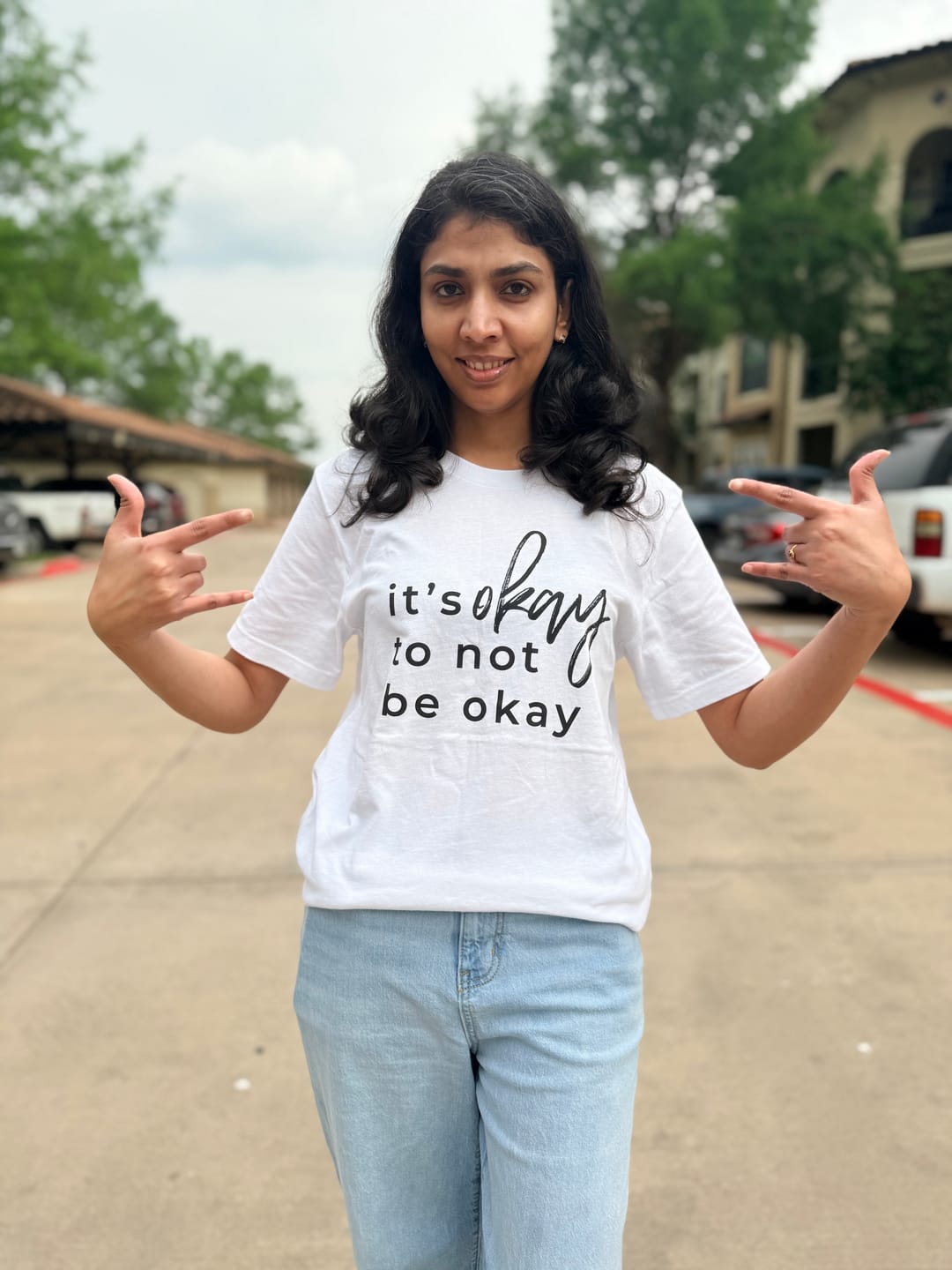 Customer photo review of It's Okay To Not Be Okay T-Shirt