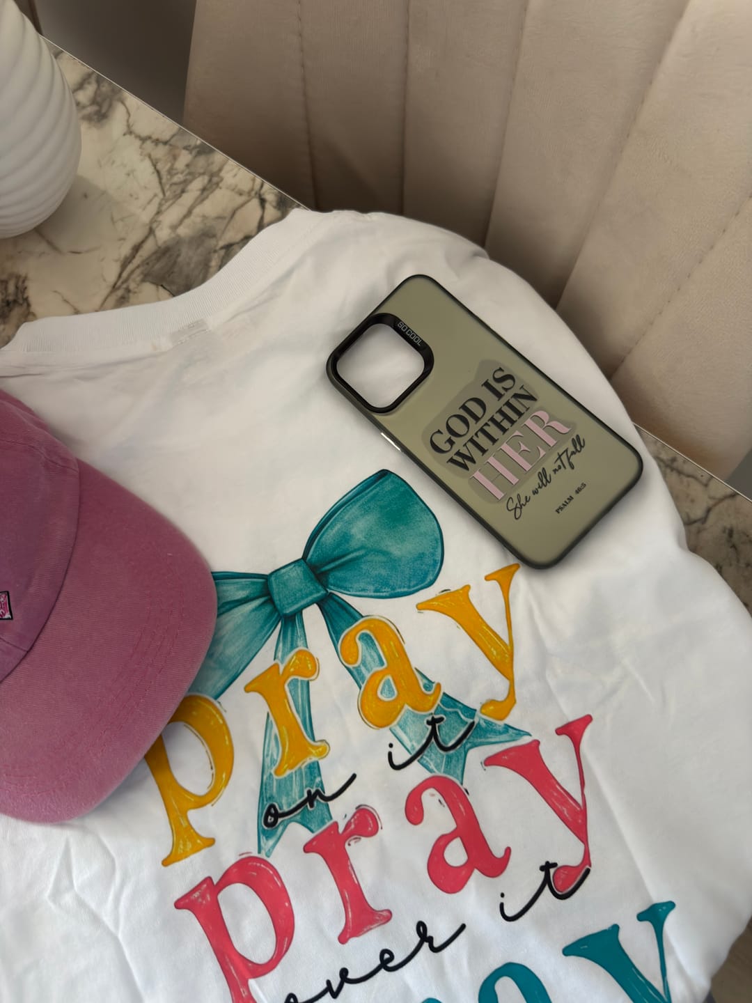 Customer photo review of Christianartworkshop Spiritual Assurance Phone Case: Psalm 46:5 & Faith Symbol for Daily Use