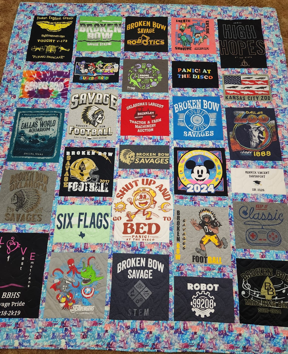 Customer photo review of Grunge Textured Music Note Fabric - Multi