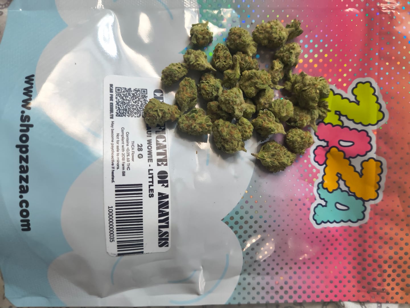 Customer photo review of Maui Wowie - 28 Grams Littles - Sativa