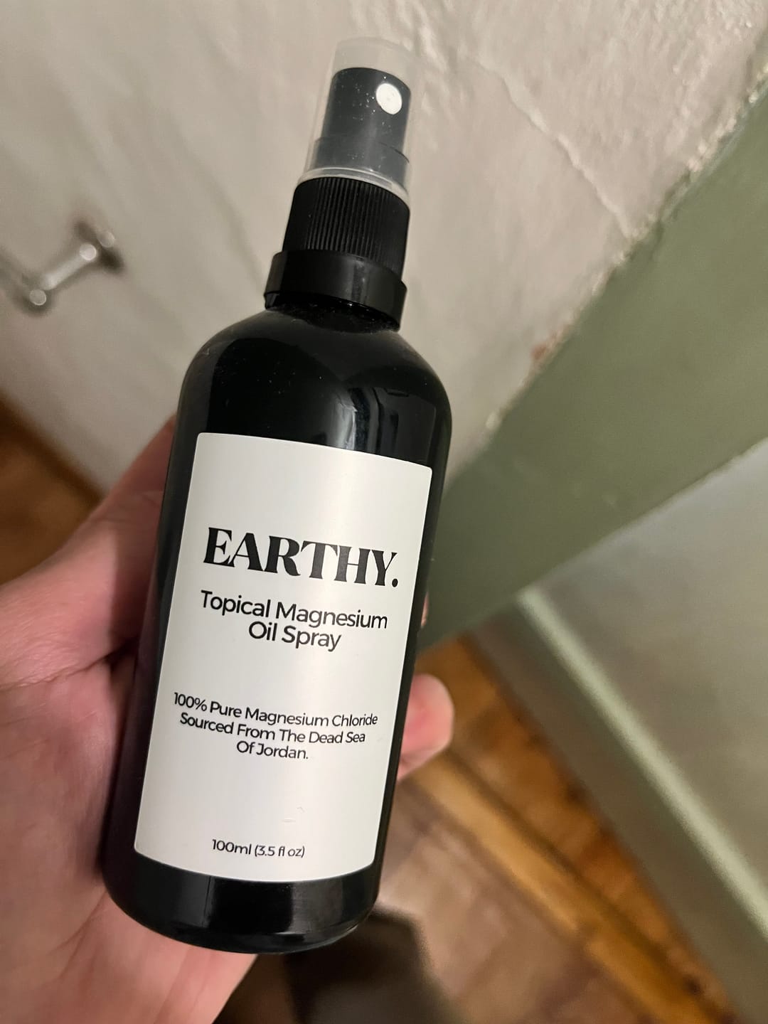 Customer photo review of Earthy™ Magnesium Oil Topical Spray | Dead Sea Magnesium Chloride