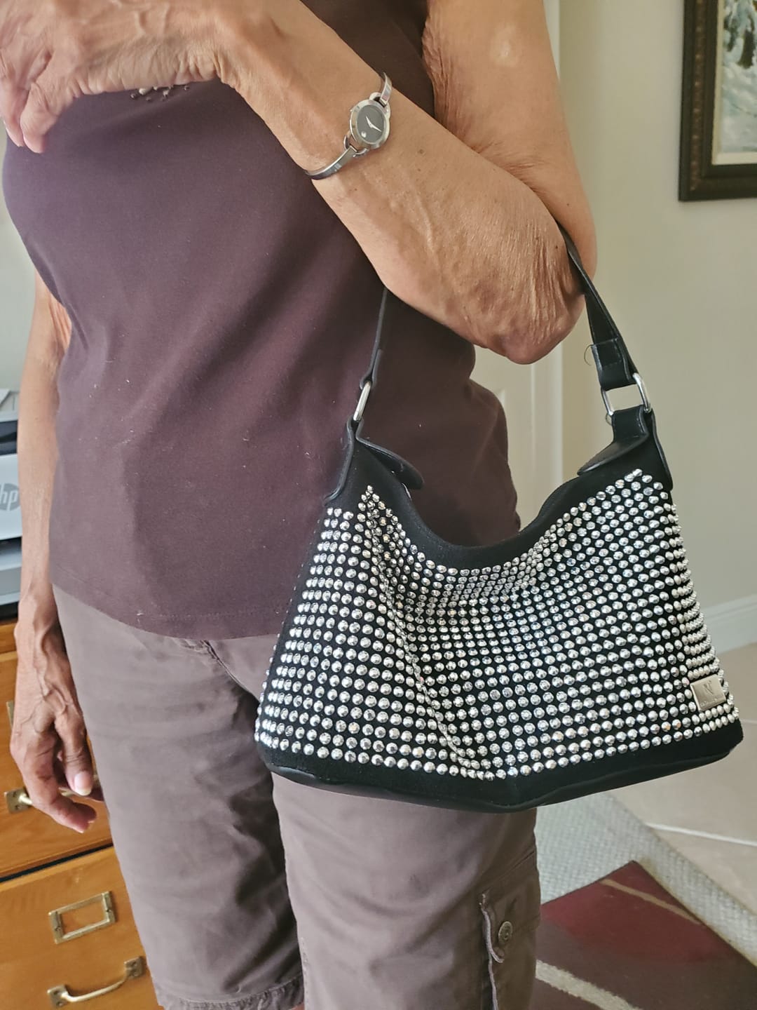 Customer photo review of Lunci Rhinestone Handbag