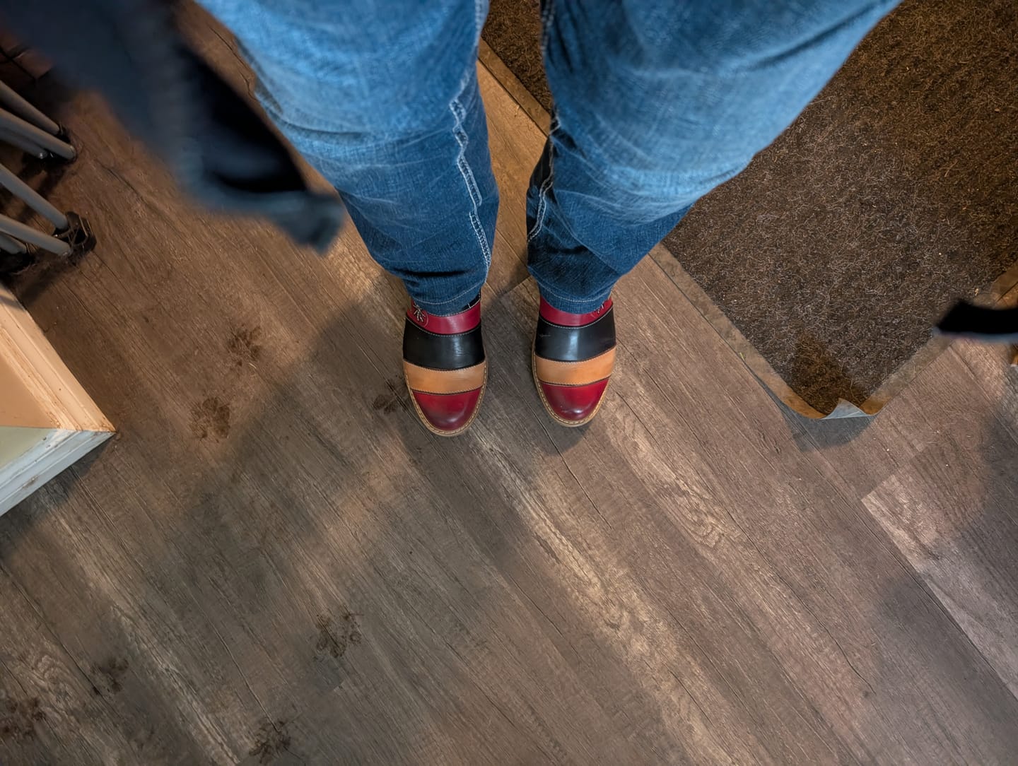Customer photo review of Floral Color-Block Loafers Flats