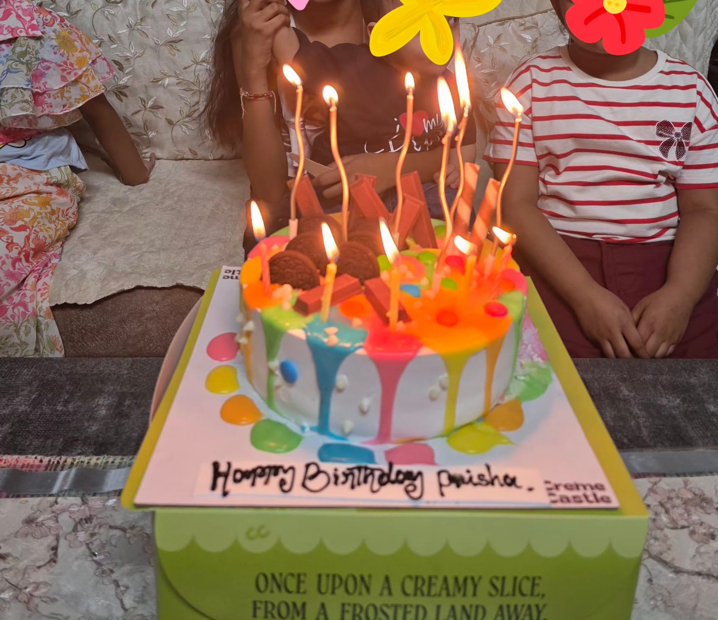 Customer photo review of Colorful Drip Cake
