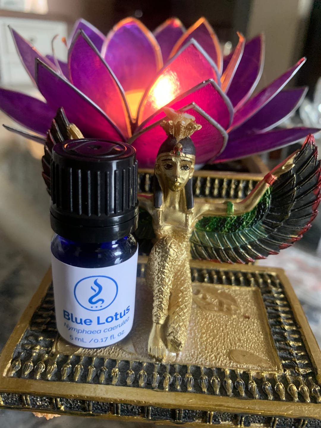 Customer photo review of True Egyptian Blue Lotus Oil 5 mL | Cold-Pressed