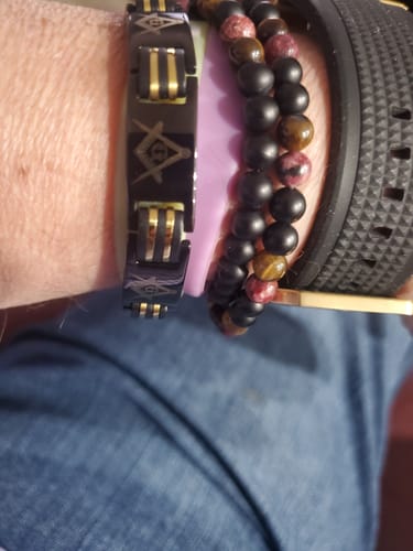 Customer photo review of Mens Masonic Bracelet