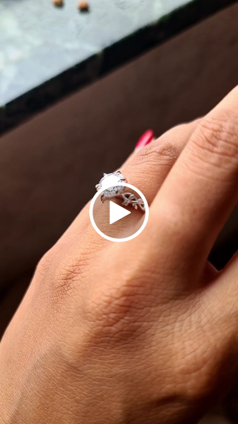 Customer video review of 2Ct Rose Round Silver Solitaire Ring For Women
