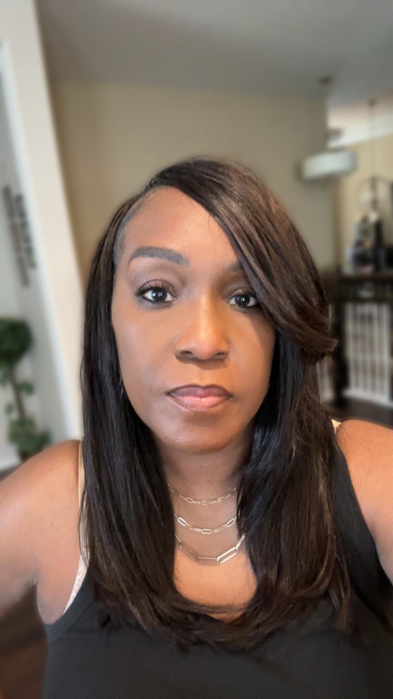 Customer photo review of Human Crochet Hair Extensions Silky Straight