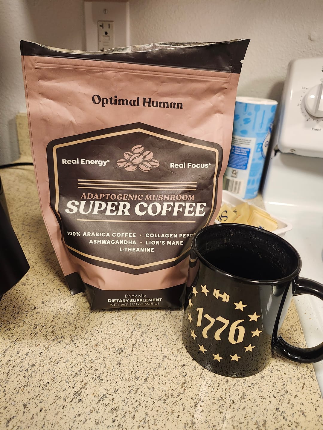 Customer photo review of Optimal Human Adaptogenic Mushroom Super Coffee