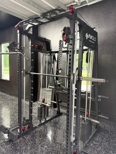 Customer photo review of M4-2.0 Elite All-In-One Workout Smith Gym Machine with Dual Weight Stacks (UPGRADED)