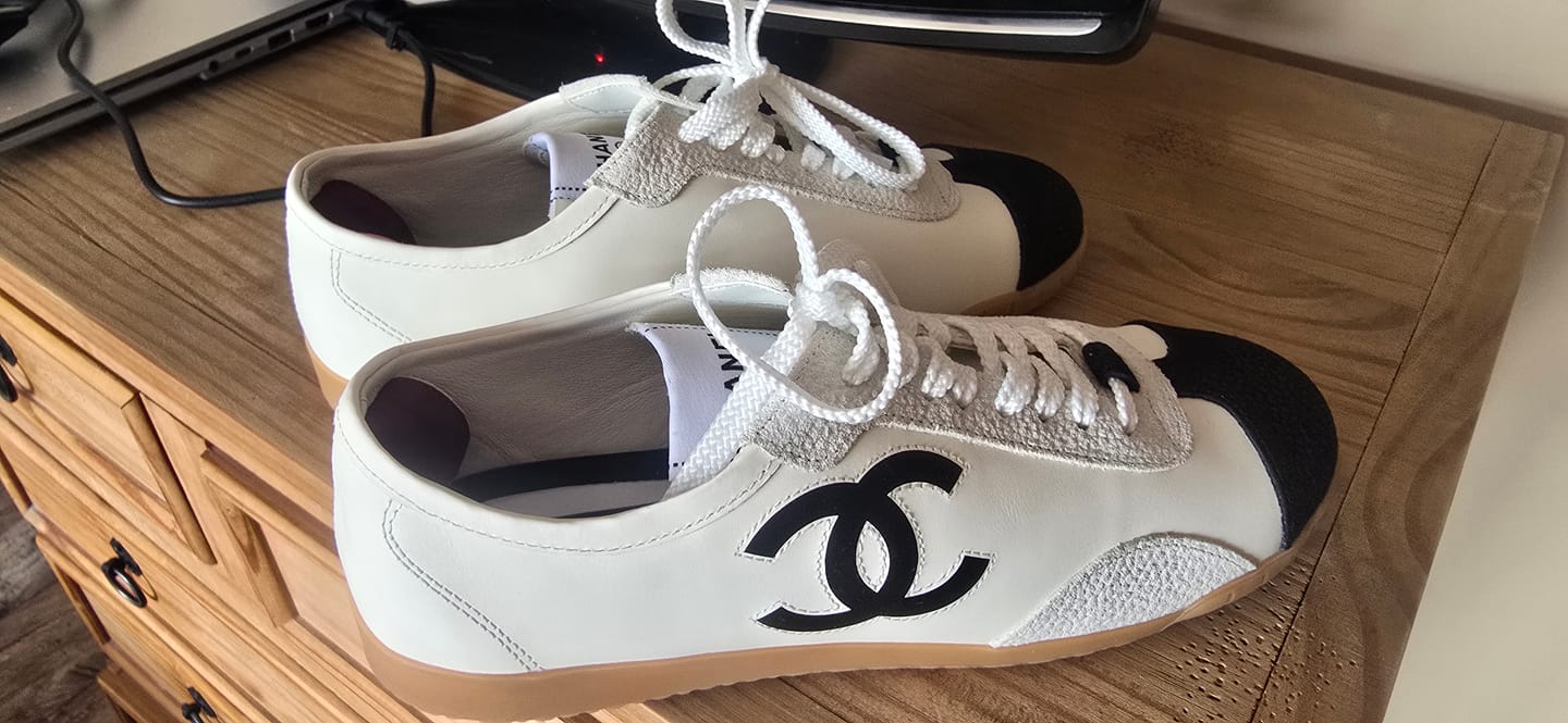 Customer photo review of CC 2026 Sneakers Calfskin and Embossed Suede Calfskin