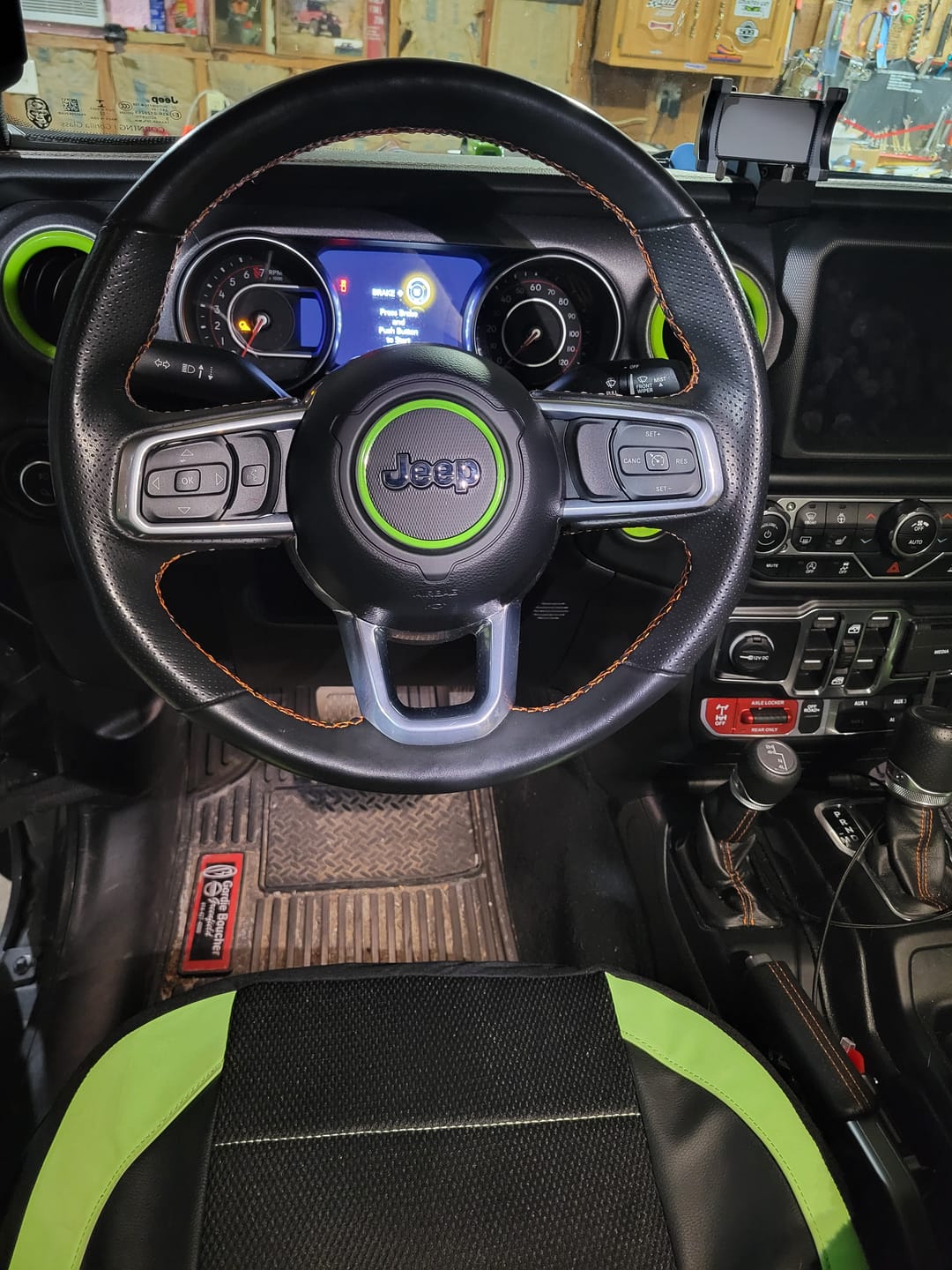 Customer photo review of Center Ring Steering Wheel Vinyl Overlay Cover for Jeep | Fits Jeep Models