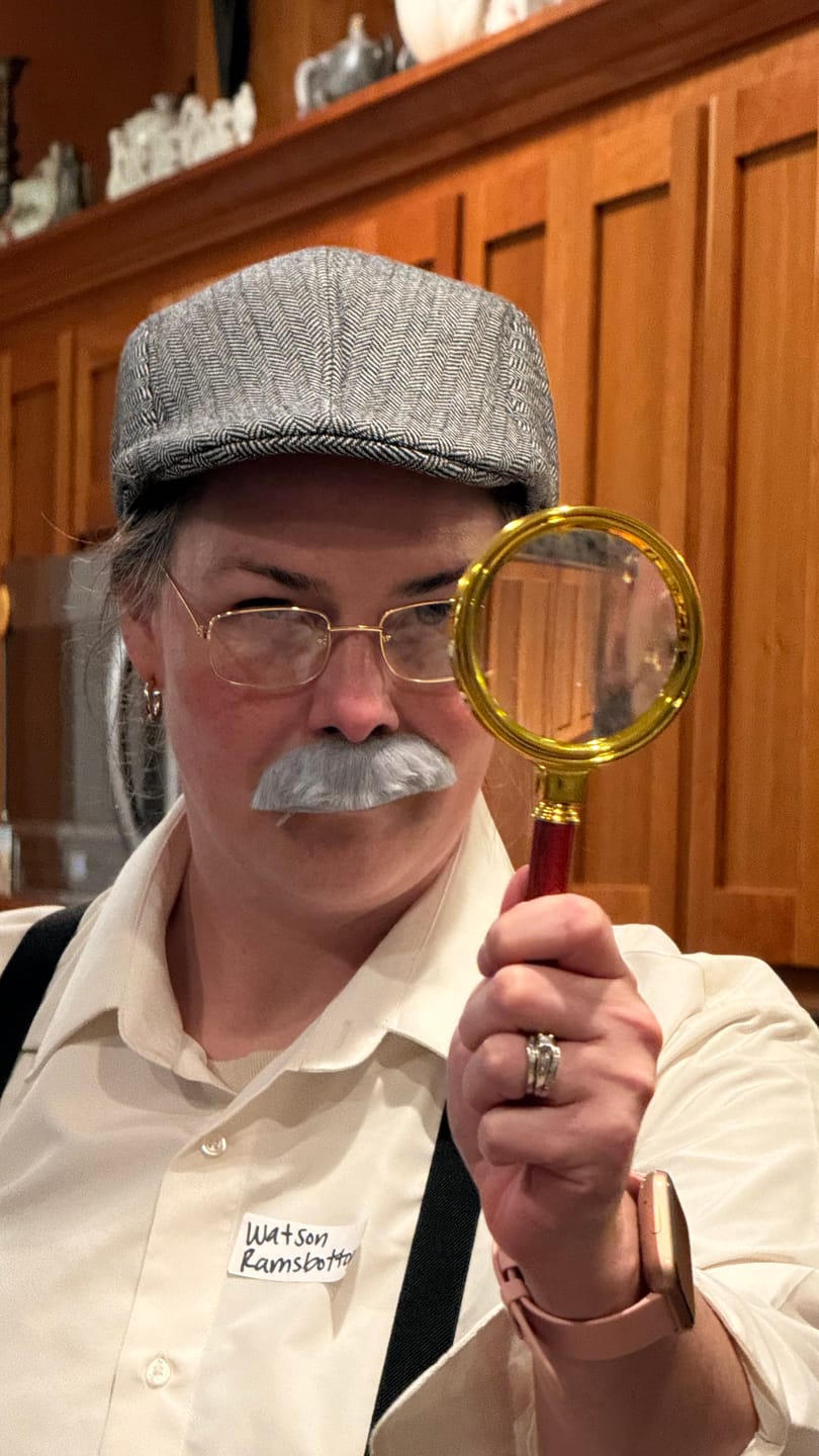 Customer photo review of Sherlock Holmes Murder Mystery Host Your Own Game Kit