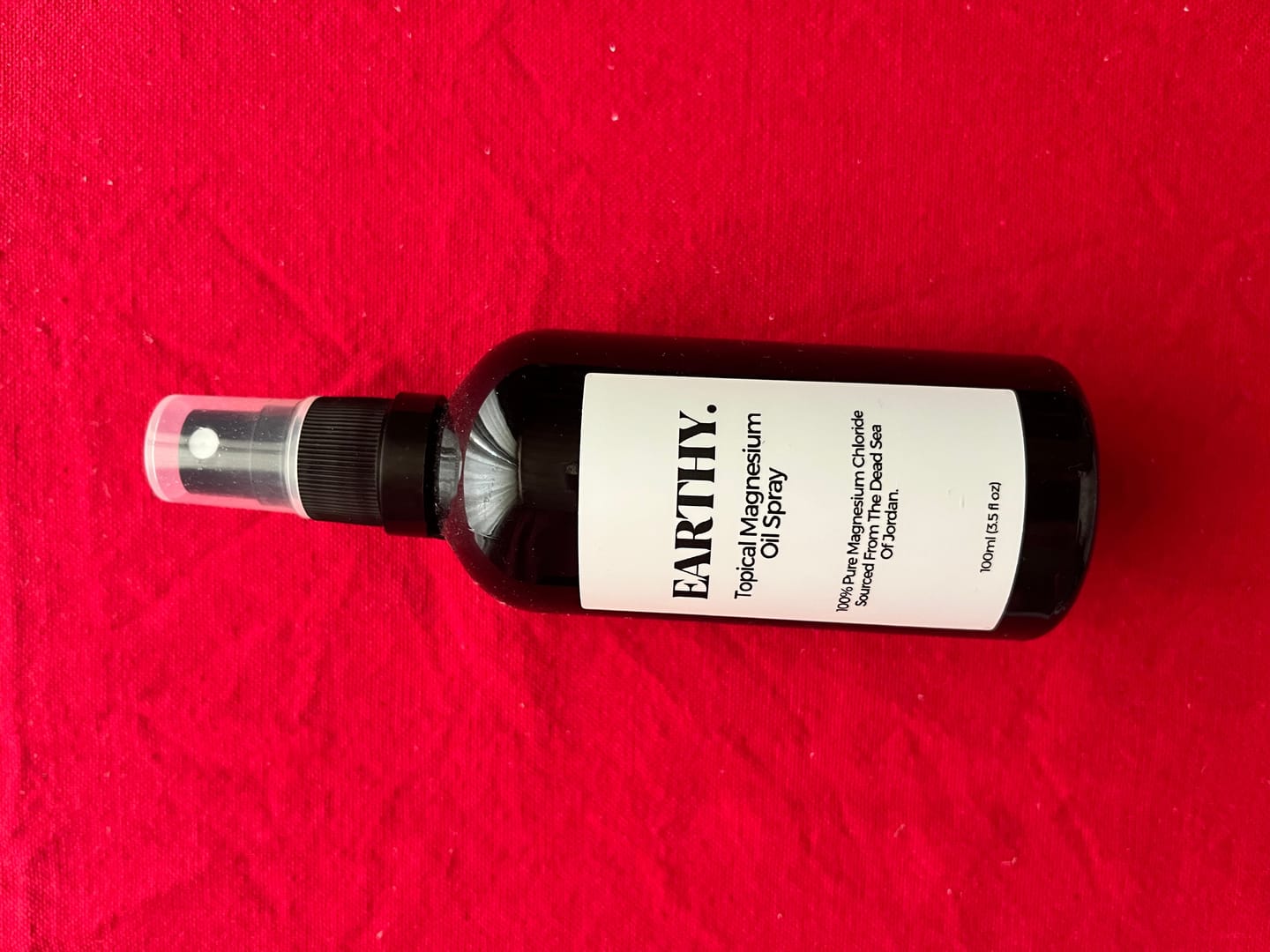 Customer photo review of Earthy™ Magnesium Oil Topical Spray | Dead Sea Magnesium Chloride