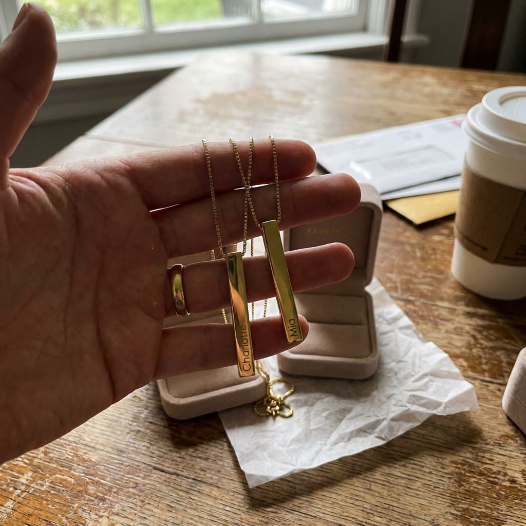 Customer photo review of Colgante Personalizado 4 Costados