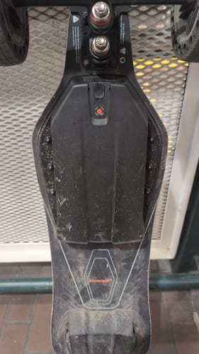 Customer's Voyager electric skateboard with the new Battery for Voyager installed on the underside.