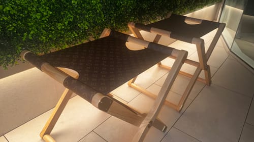 Customer photo review of CUSTOM LV LEATHER PIPPA STOOL
