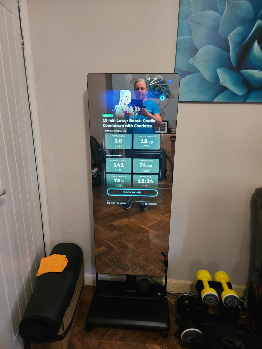 Customer photo review of MAGIC AI: Fitness Smart Mirror