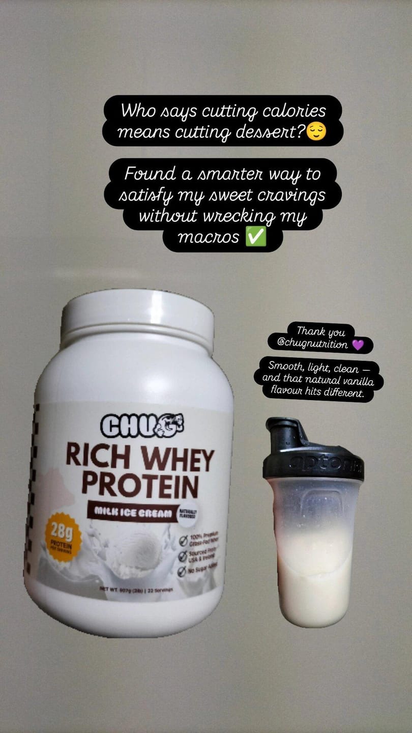 Customer photo review of RICH WHEY PROTEIN