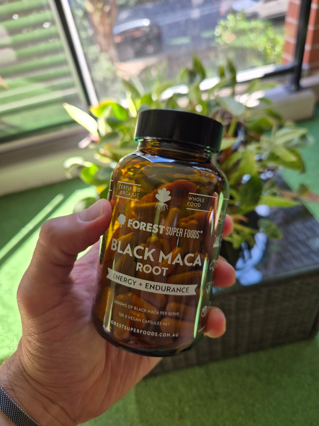 Customer photo review of Certified Organic Black Maca Capsules