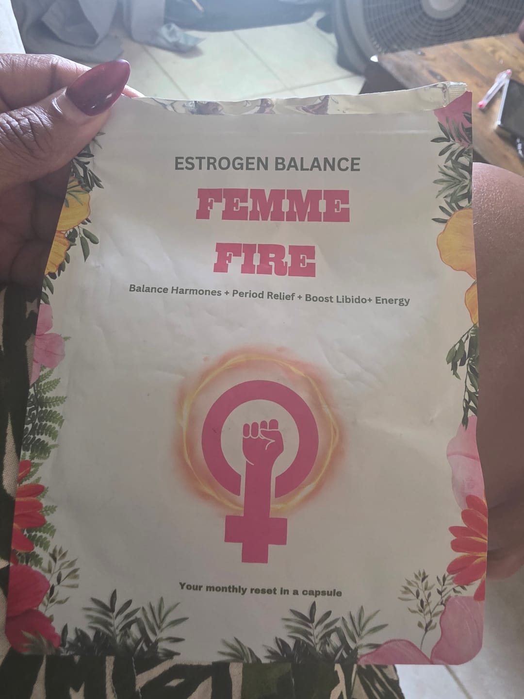 Customer photo review of Femme Fire |  Herbal Female Hormone Balance