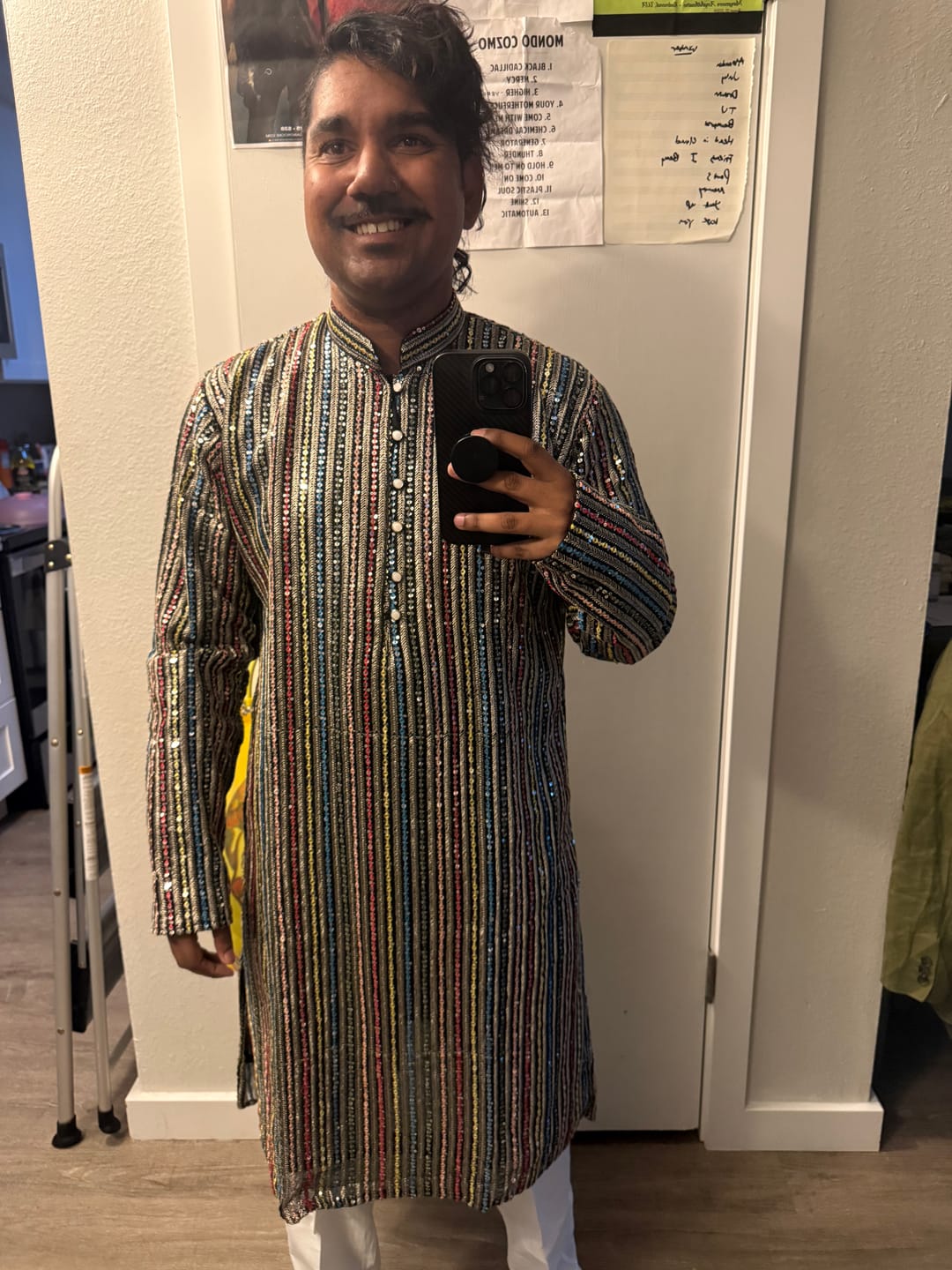 Customer photo review of Black Fancy Sequin Kurta
