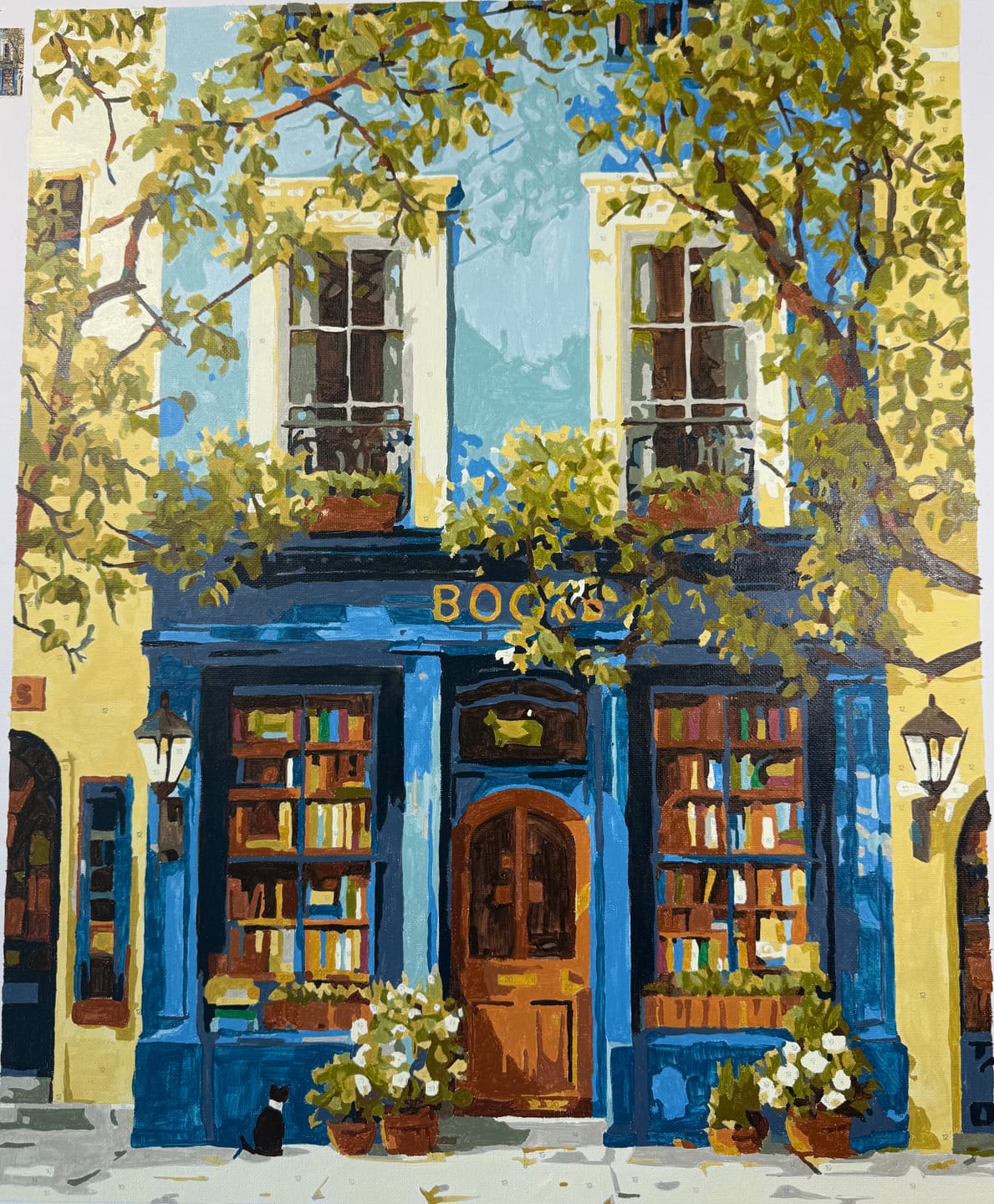 Customer photo review of The Blue Bookshop | Paint by Number