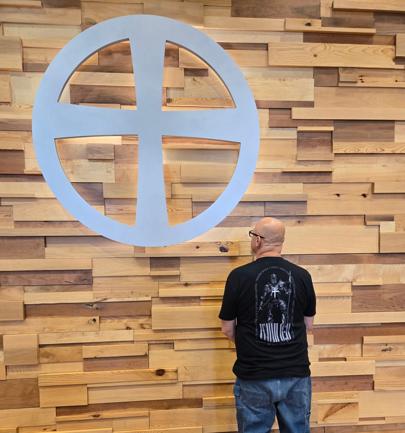 Customer photo review of ISAIAH 6:8 T-shirt