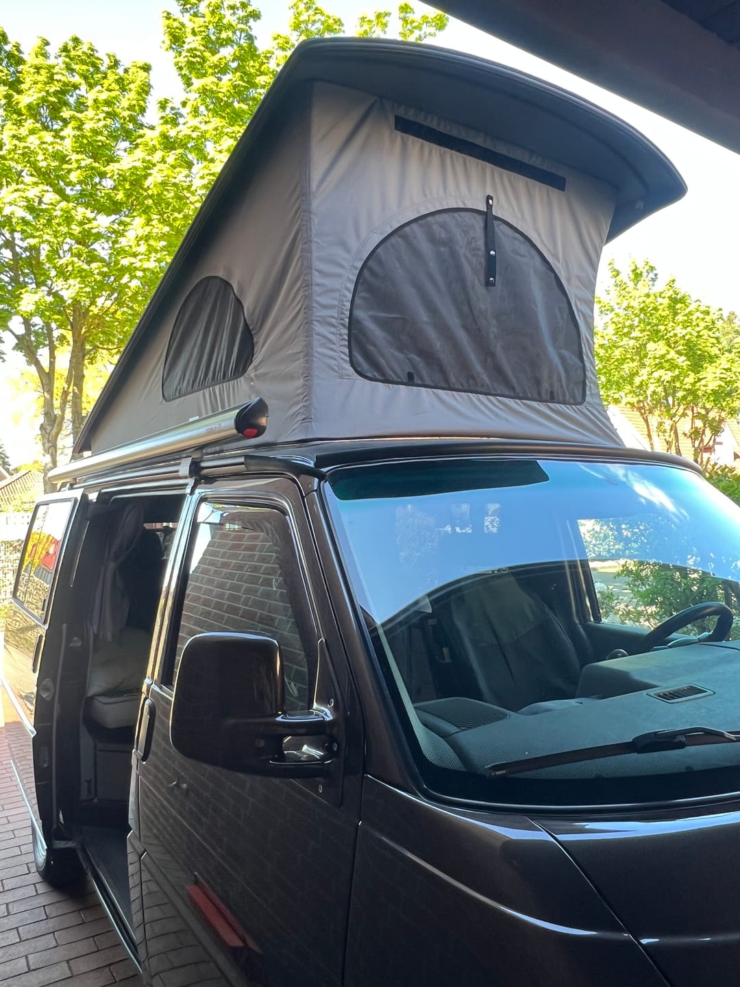 Customer photo review of VW T4 California 3-window Pop-Top Roof Replacement Canvas SWB