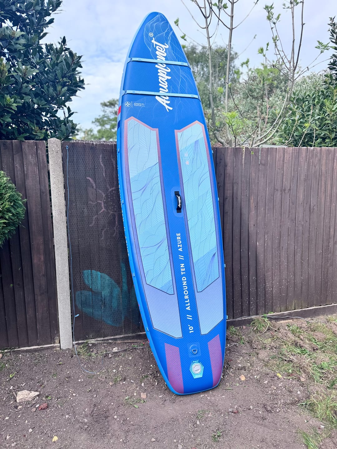 Customer photo review of Aquaplanet ALLROUND TEN 10' Inflatable Paddle Board Package - Azure