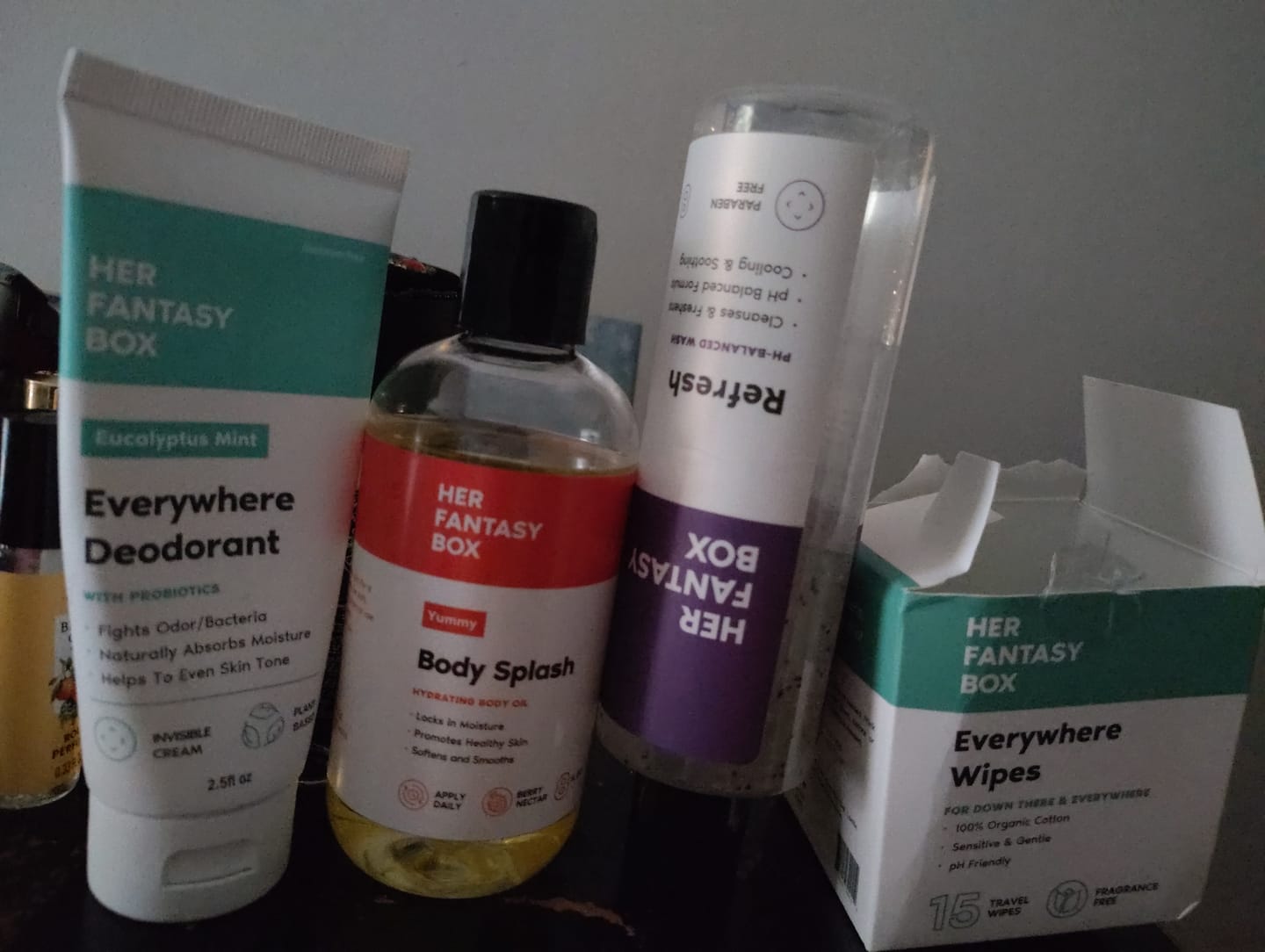 Customer photo review of Her Fantasy Box Soft & Clean Body Hygiene Kit
