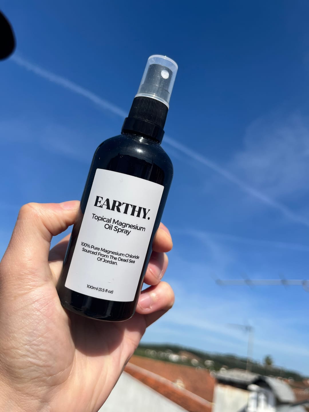 Customer photo review of Earthy™ Magnesium Oil Topical Spray | Dead Sea Magnesium Chloride