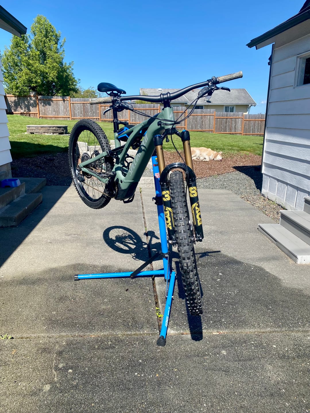 Customer photo review of Metallic Fox 38 Factory Fork Decal