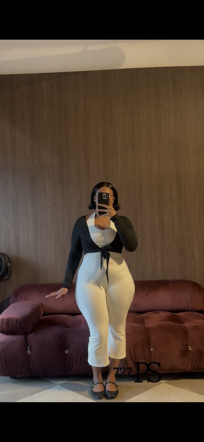Customer photo review of The Halter Onesie / Cream