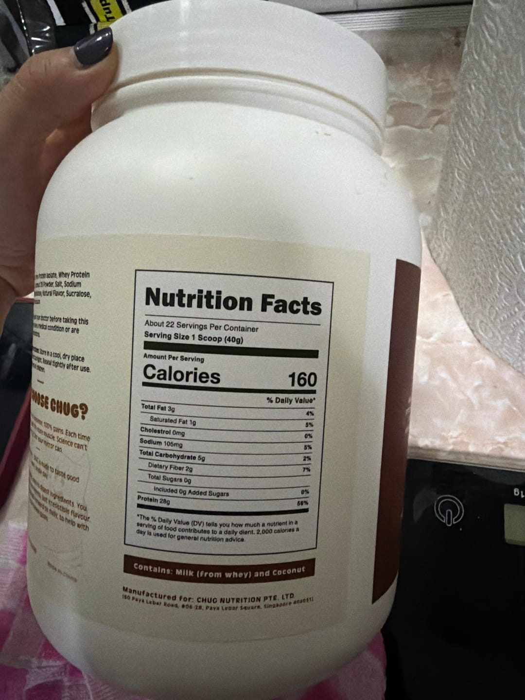 Customer photo review of RICH WHEY PROTEIN