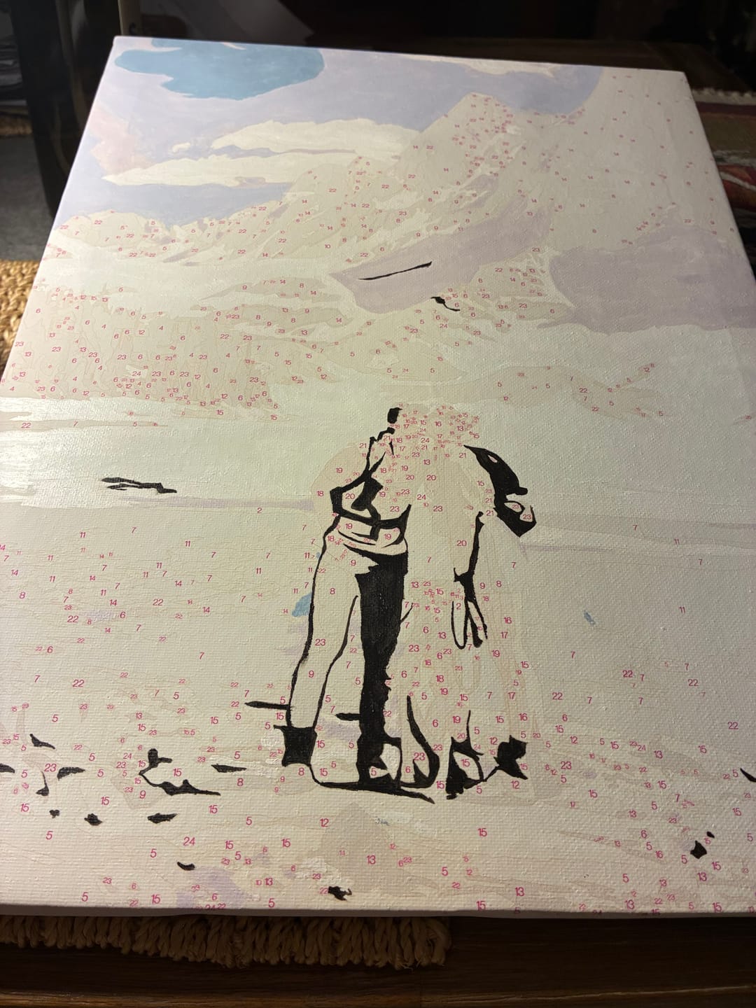 Customer photo review of Custom Paint By Numbers Kit