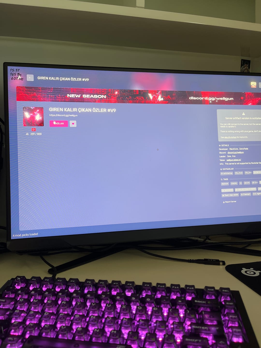 Customer photo review of ATK RS7 Air Klavye (Manyetik Switch / HE)